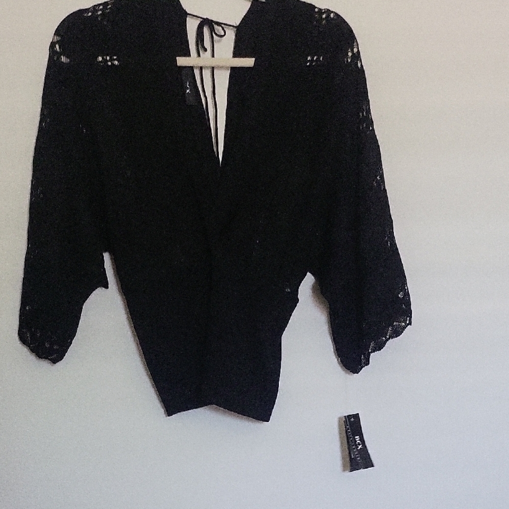 A. Byer Black Lace Women's Shrug